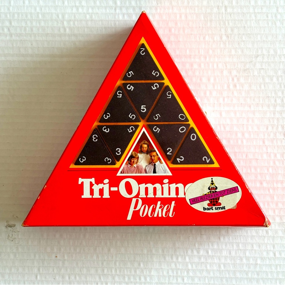 Vintage Tri-ominos Pocket Game Retro Dutch Language Travel Version